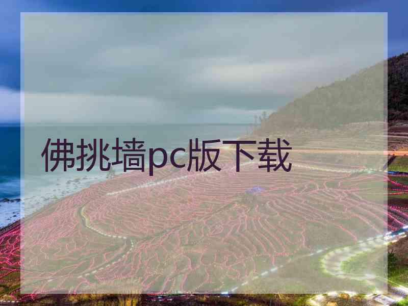 佛挑墙pc版下载