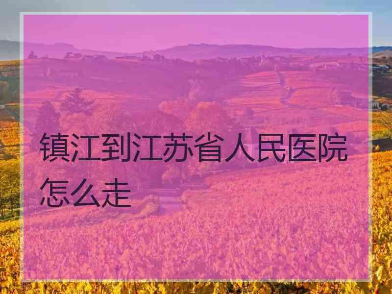 镇江到江苏省人民医院怎么走