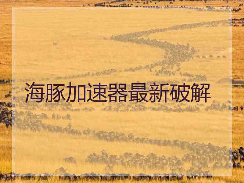 海豚加速器最新破解