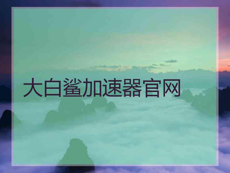 大白鲨加速器官网