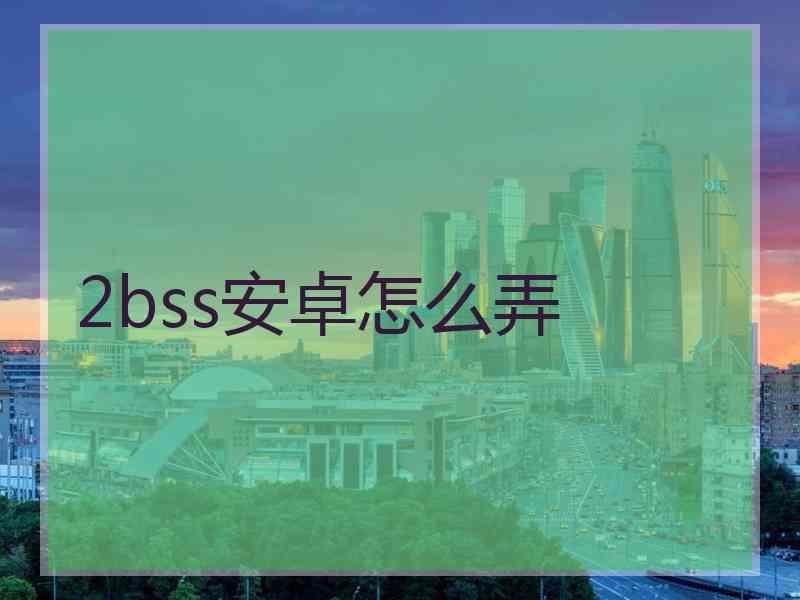 2bss安卓怎么弄