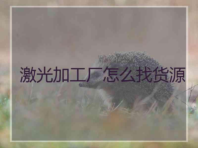激光加工厂怎么找货源