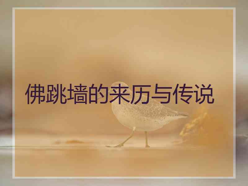 佛跳墙的来历与传说