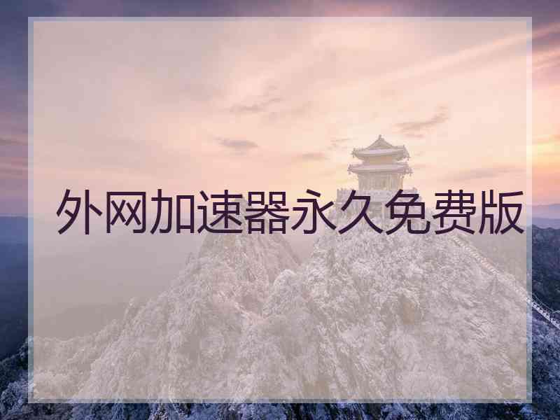 外网加速器永久免费版