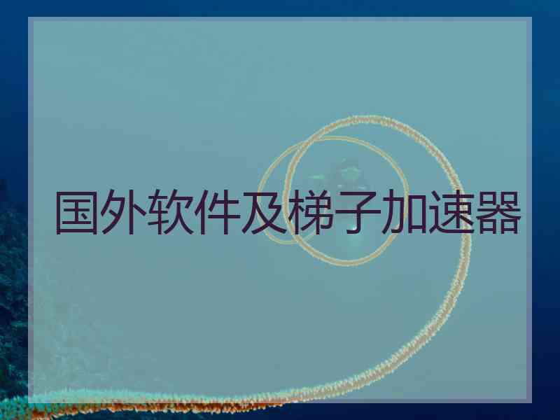 国外软件及梯子加速器