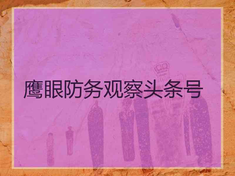 鹰眼防务观察头条号